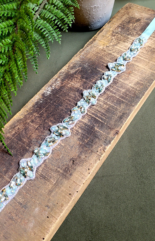 Baker Beaded Belt - Sage