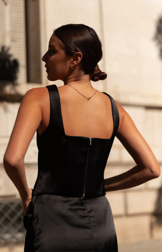 Harlow Corset Top - Black