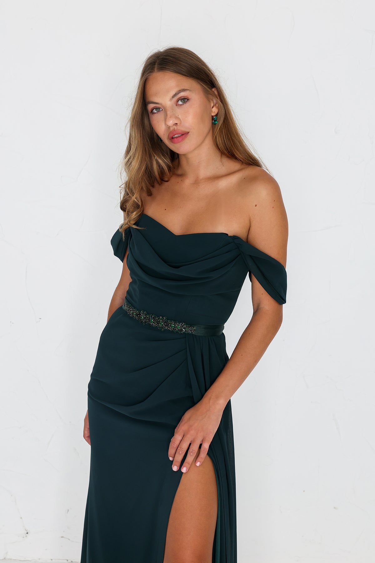 Austen Chiffon Gown - Forest Green AS