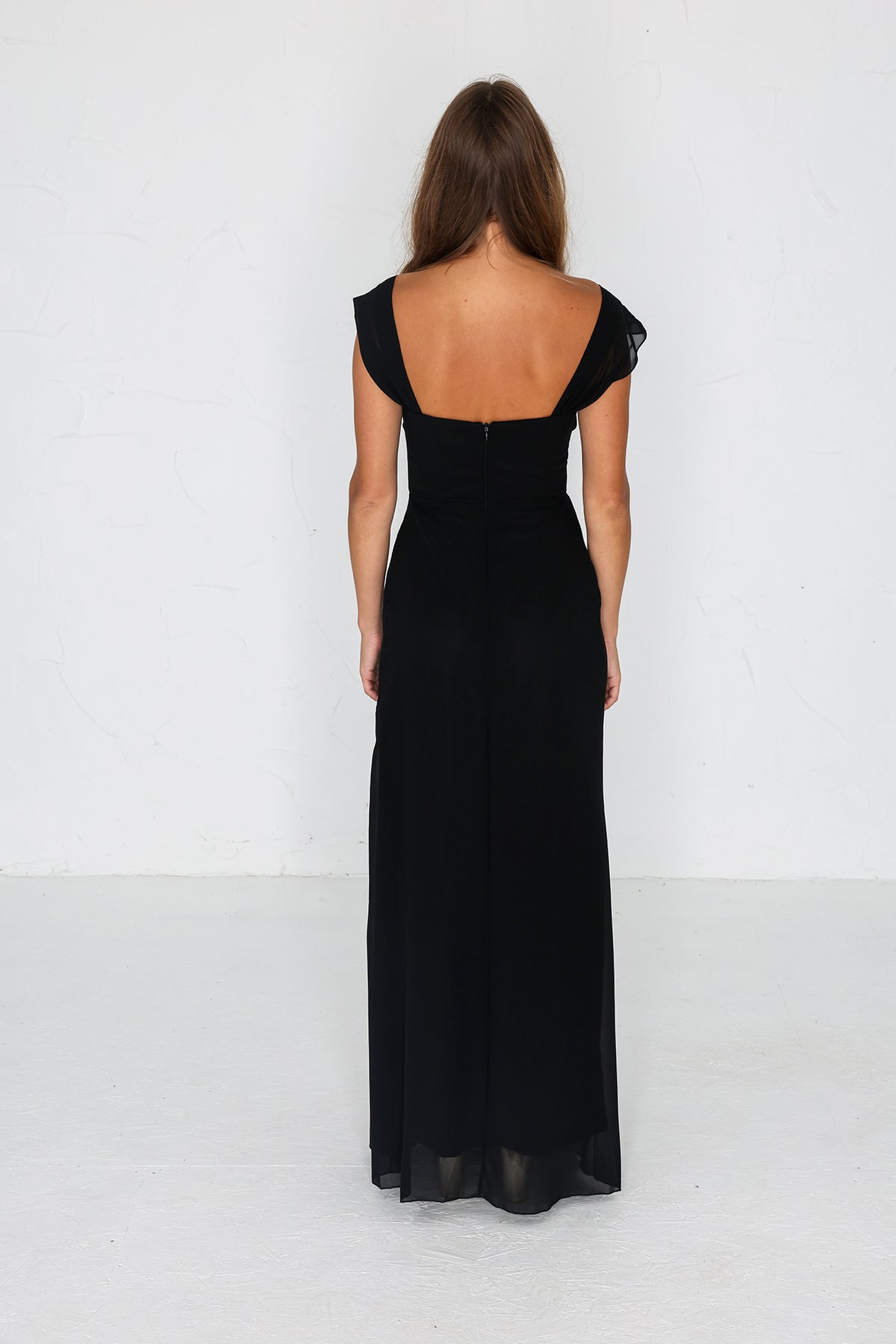 Austen Chiffon Gown - Black AS