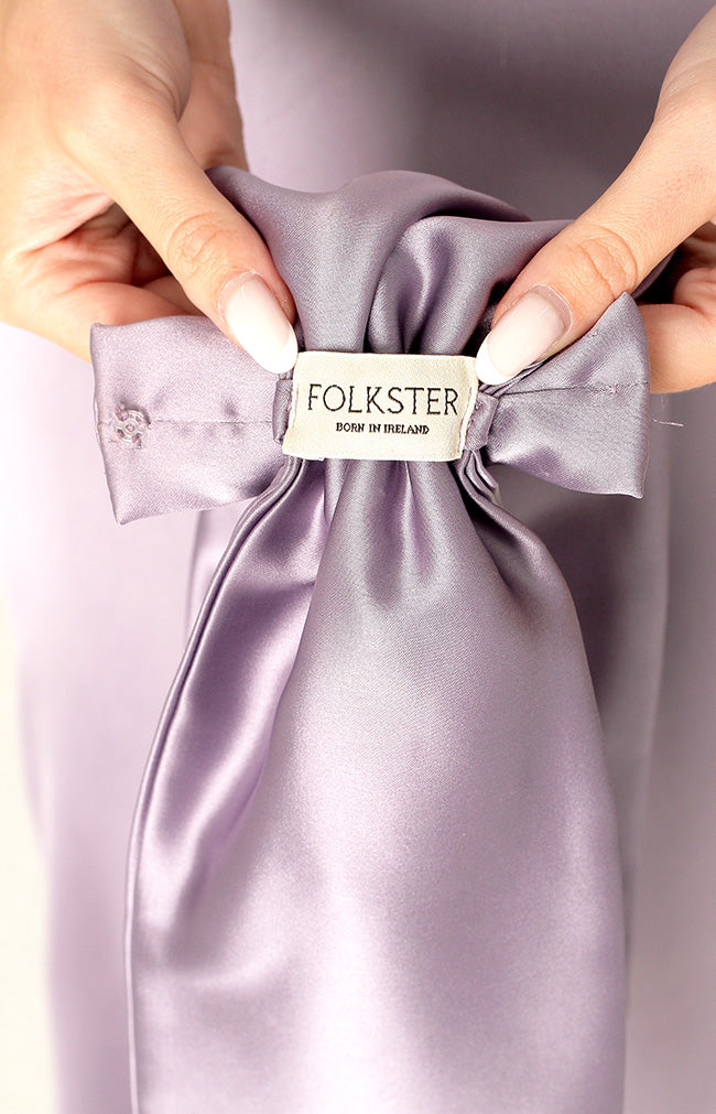 Edwina Satin Bow - Lavender