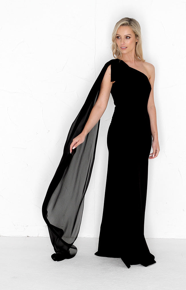 Detachable Chiffon Bow - Black