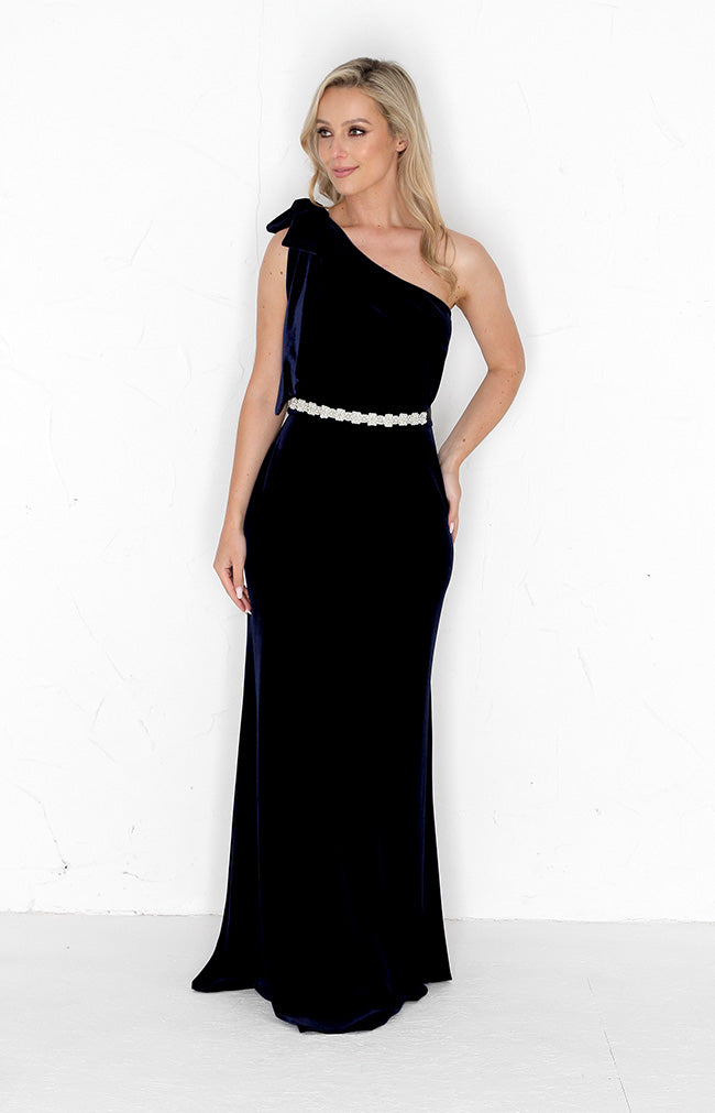 Fleur Velvet Gown - Midnight