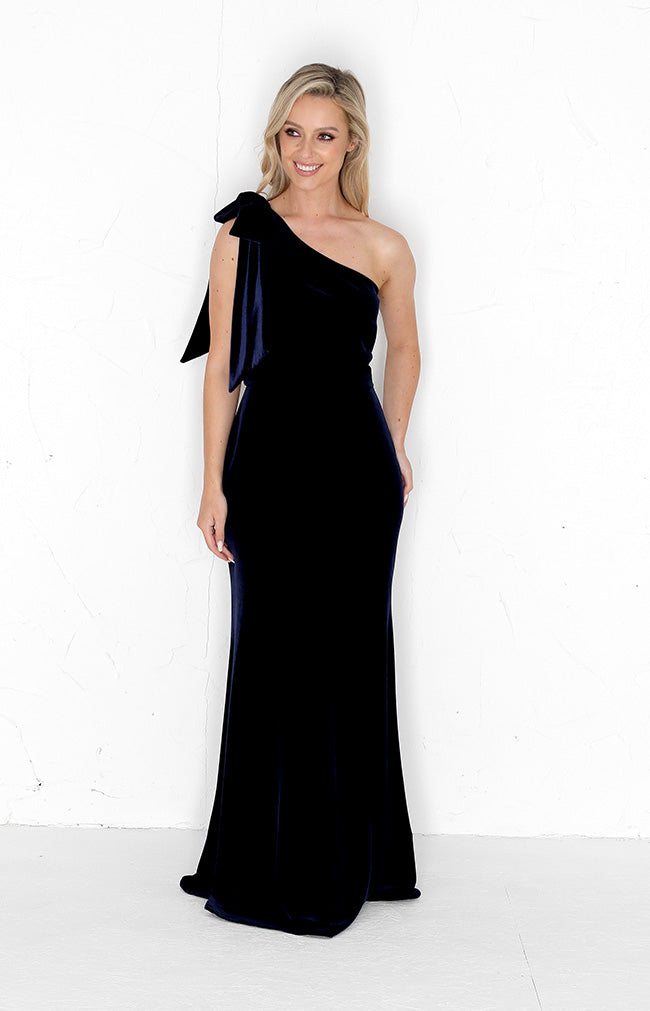 Fleur Velvet Gown - Midnight