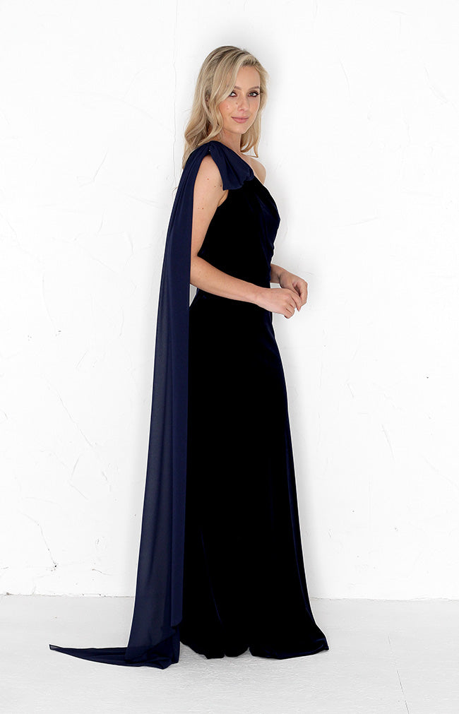 Fleur Velvet Gown - Midnight