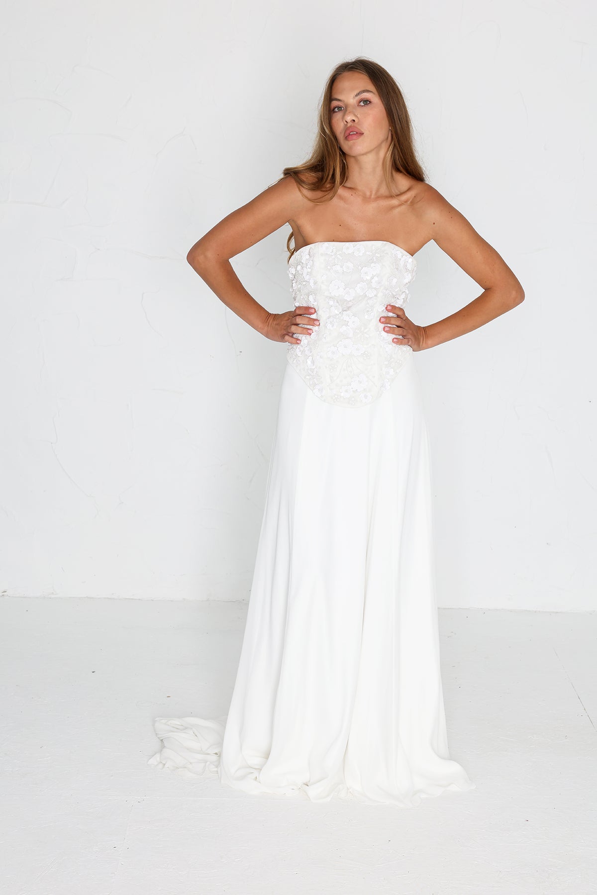 Ruben Hand Emebellished Corset - Ivory