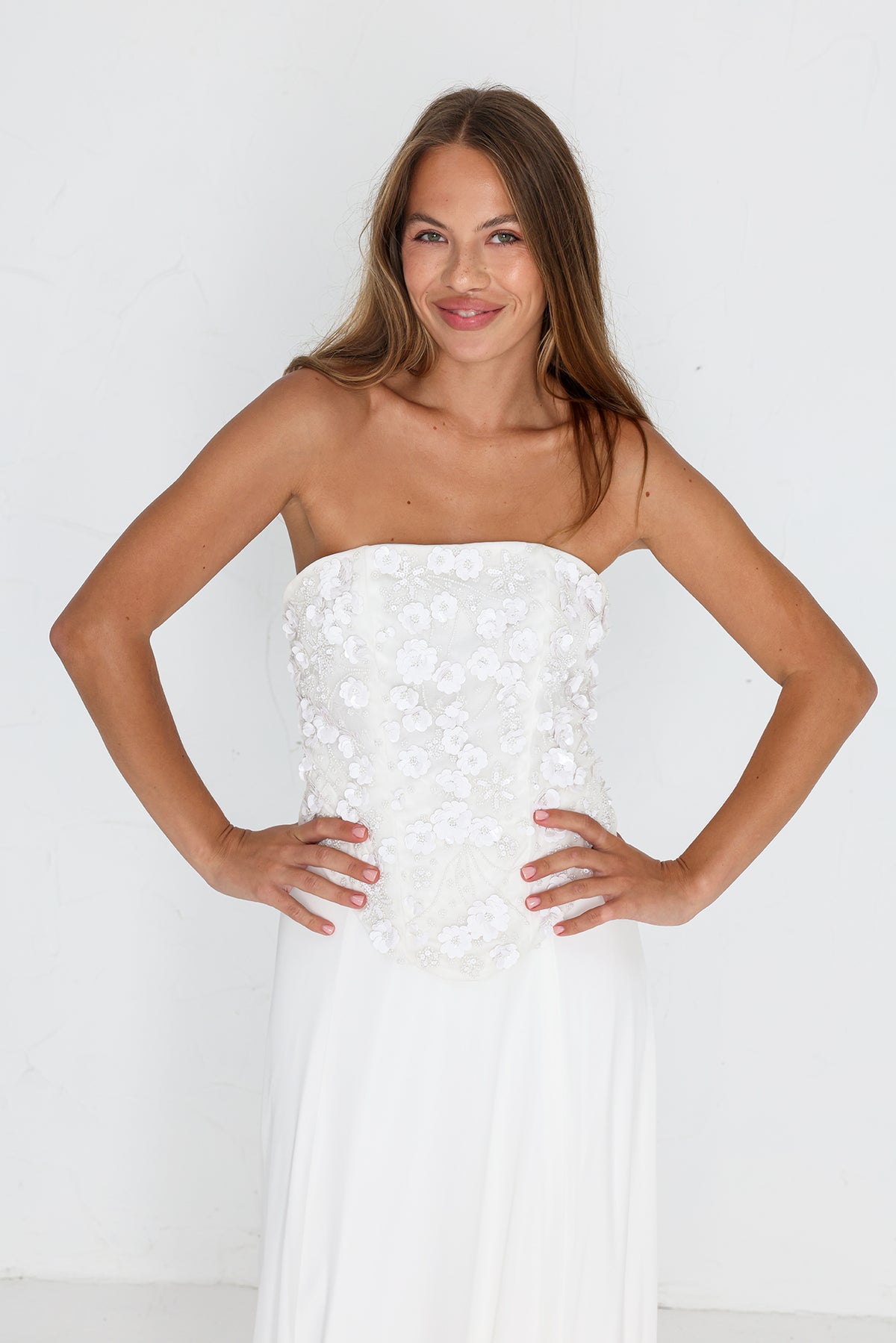 Ruben Hand Emebellished Corset - Ivory