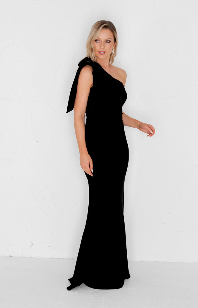 Karina Gown Bow - Black