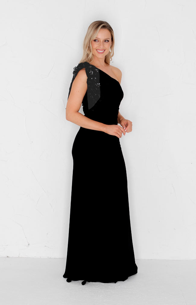 Karina Gown Bow - Black