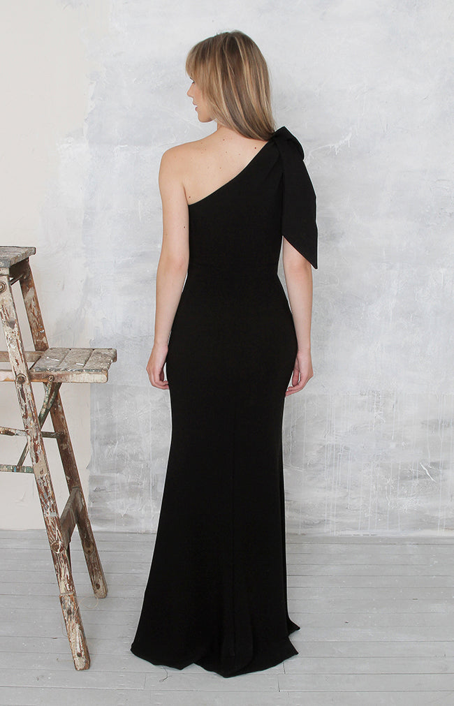 Fleur Crepe Gown - Black