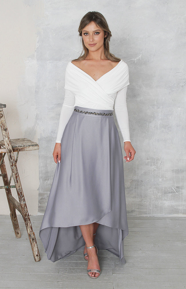 Tessa Skirt - Dusty Blue