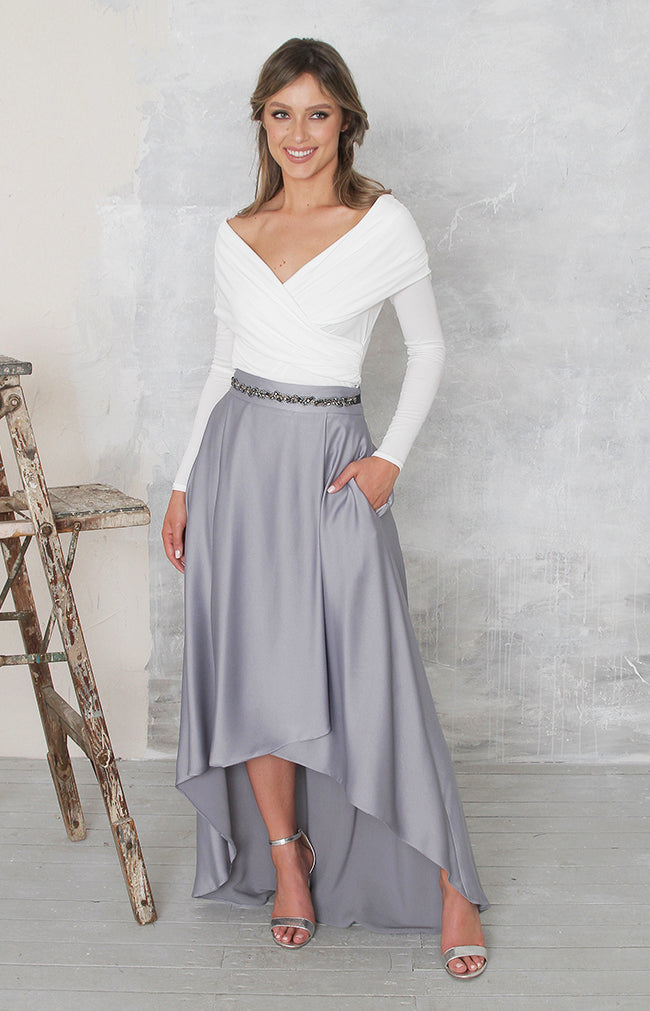 Tessa Skirt - Dusty Blue