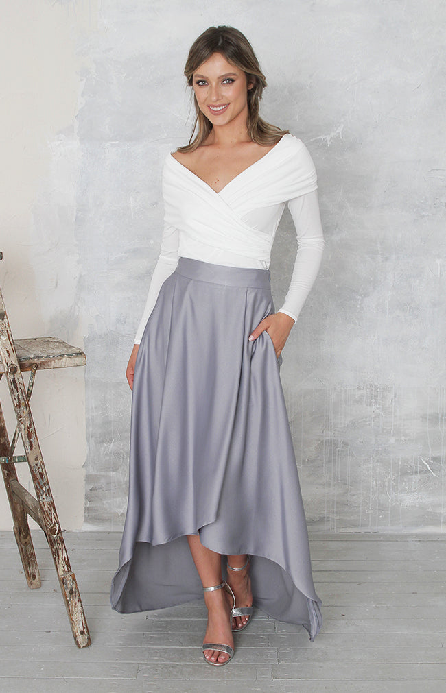 Tessa Skirt - Dusty Blue