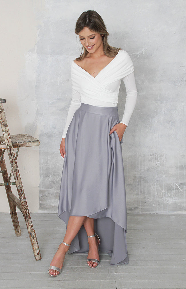 Tessa Skirt - Dusty Blue