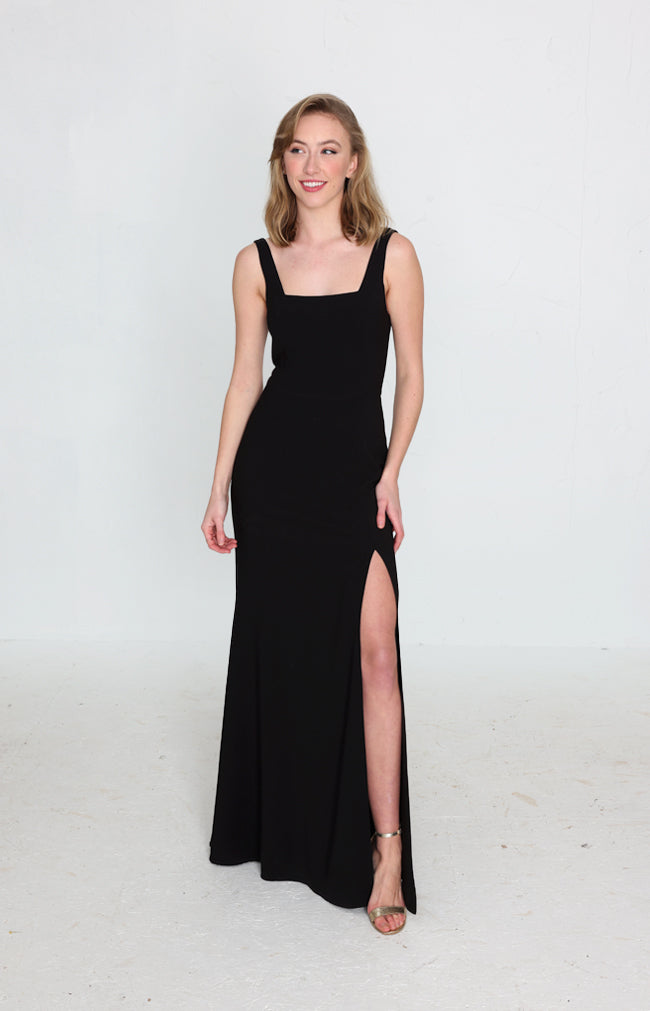 Edwina Crepe Gown - Black