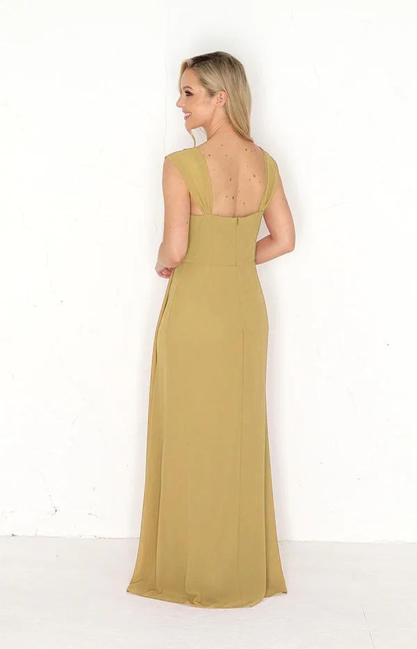 Austen Chiffon Gown  - Desert Sand