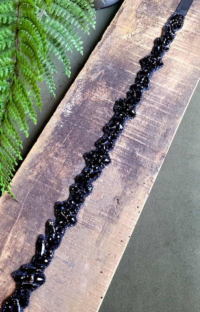 Baker Beaded Belt - Black
