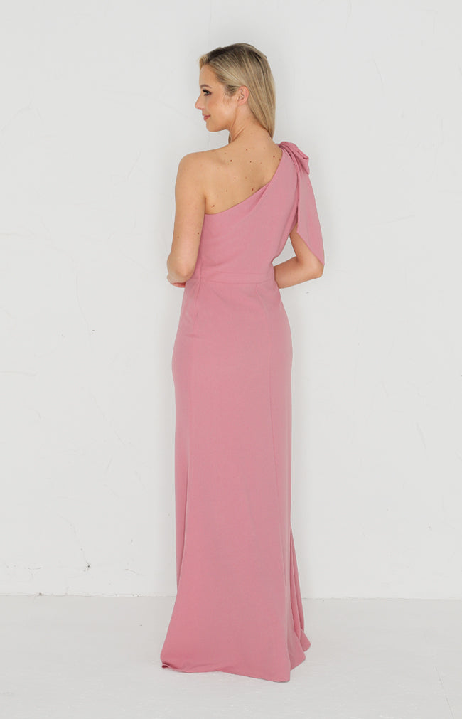 Fleur Crepe Gown - Dusty Rose