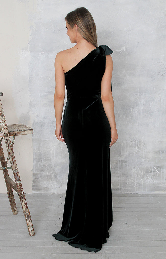 Fleur Velvet Gown 2.0 - Forest Green