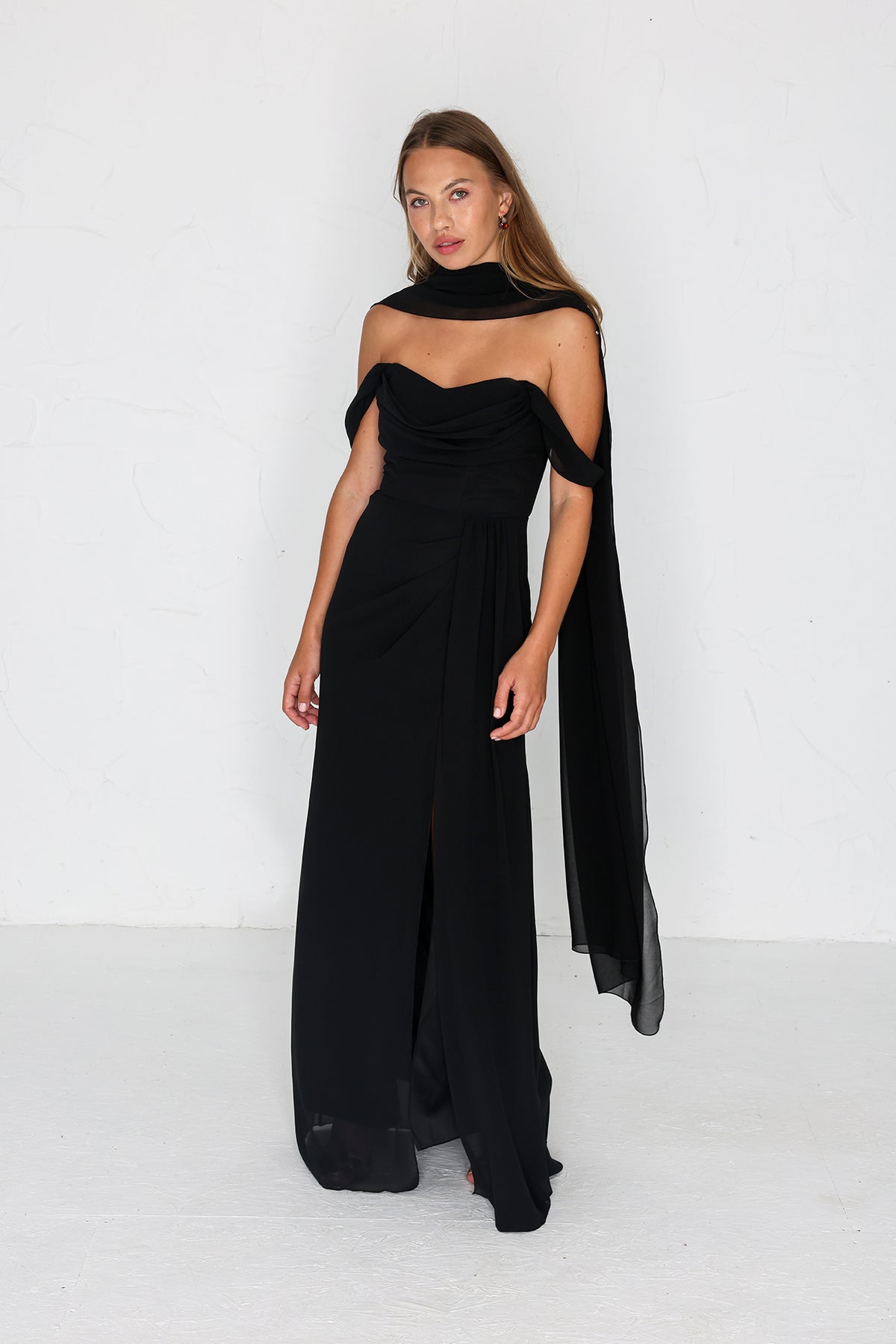 Chiffon Shawl - Black