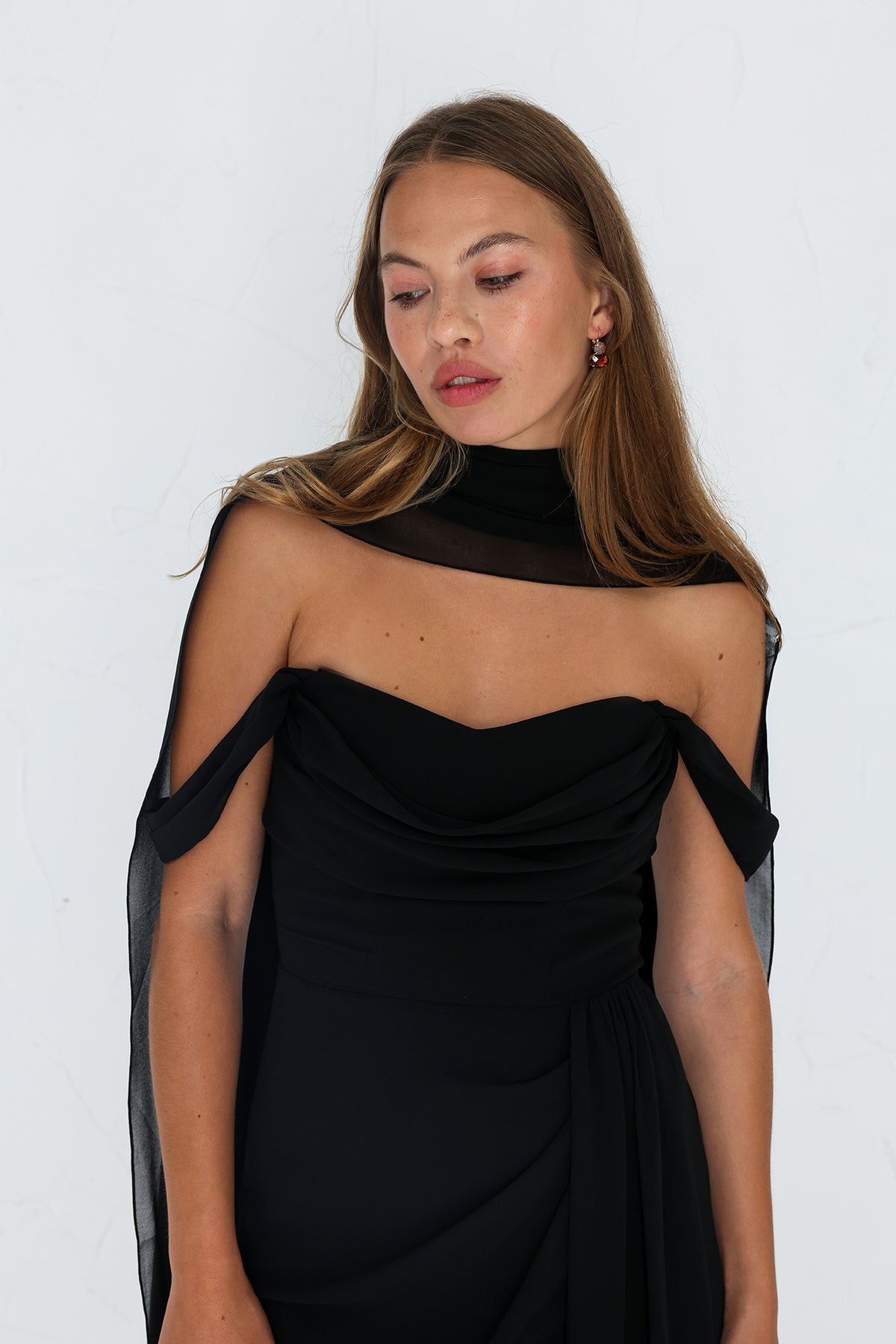 Chiffon Shawl - Black