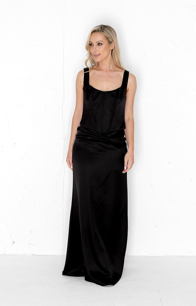 Harlow Corset Top  - Black