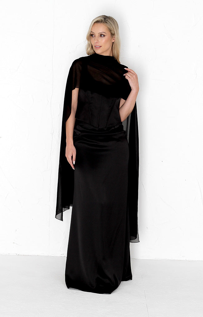 Harlow Corset Top  - Black
