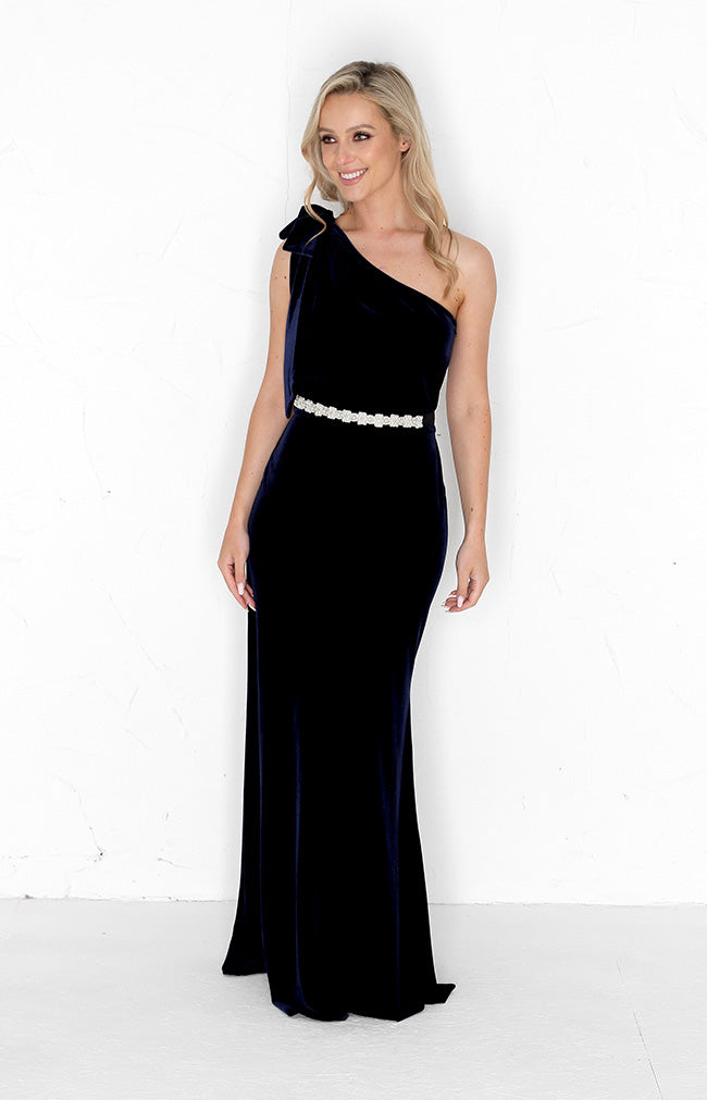 Fleur Velvet Gown - Midnight