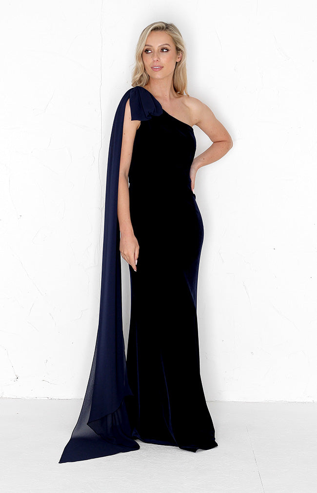 Fleur Velvet Gown - Midnight