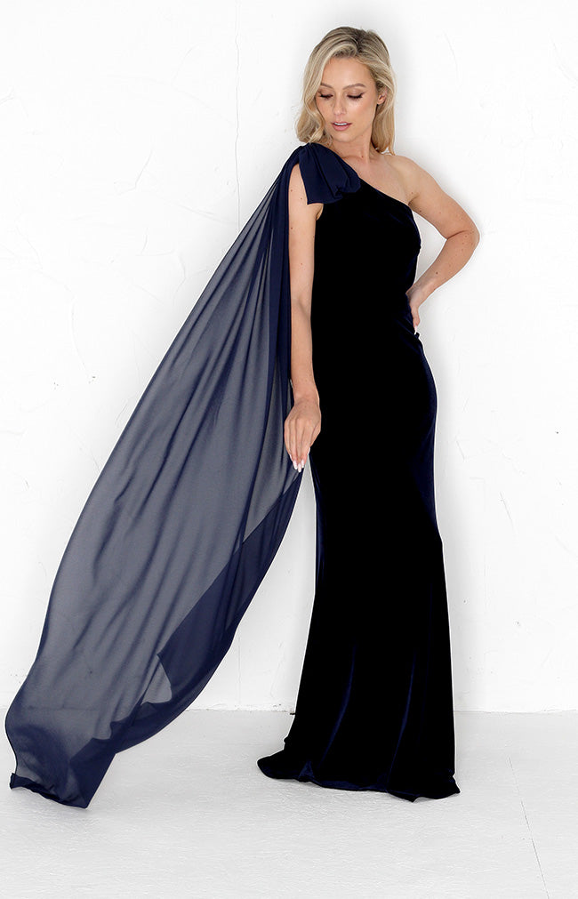 Fleur Velvet Gown - Midnight