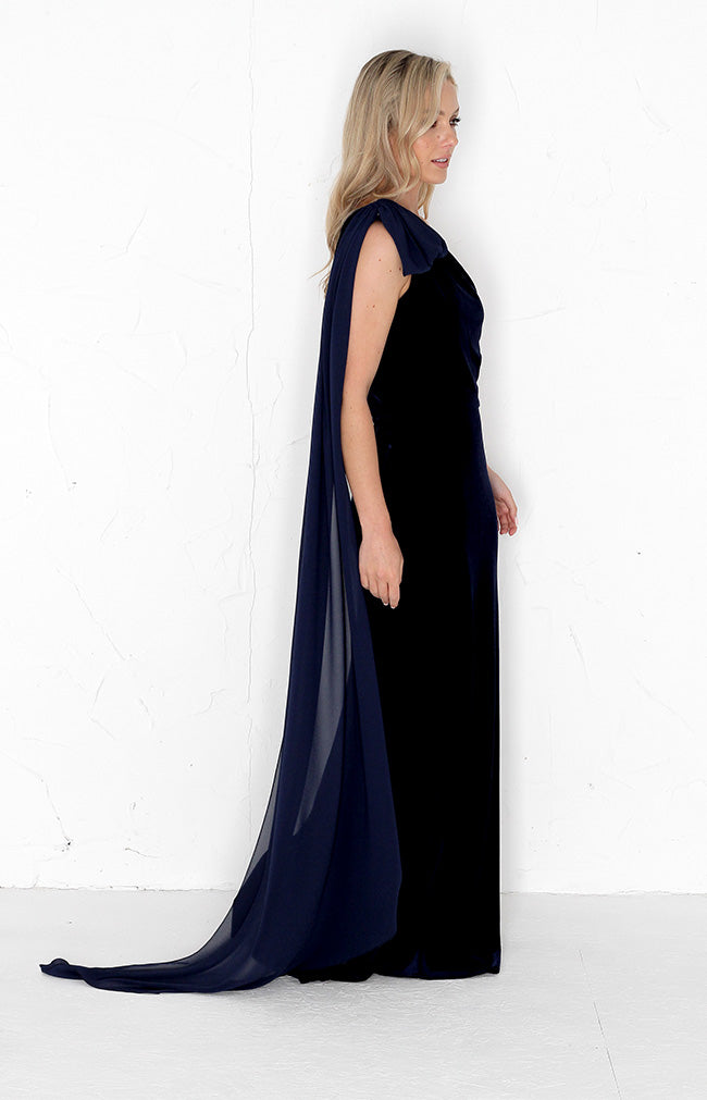 Fleur Velvet Gown - Midnight