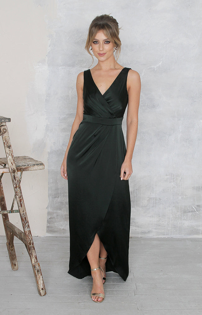 Fabia High Back Gown - Forest Green 0722