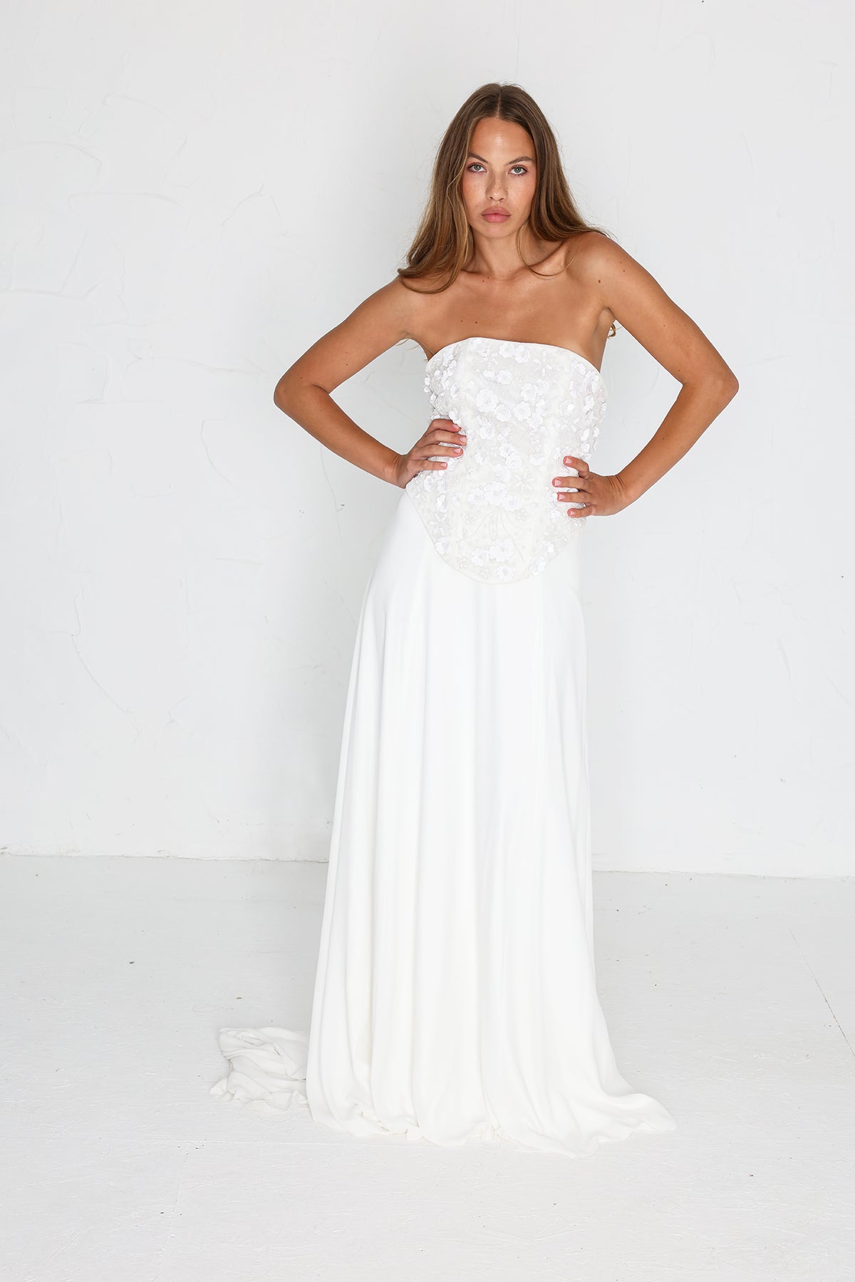 Ruben Hand Emebellished Corset - Ivory