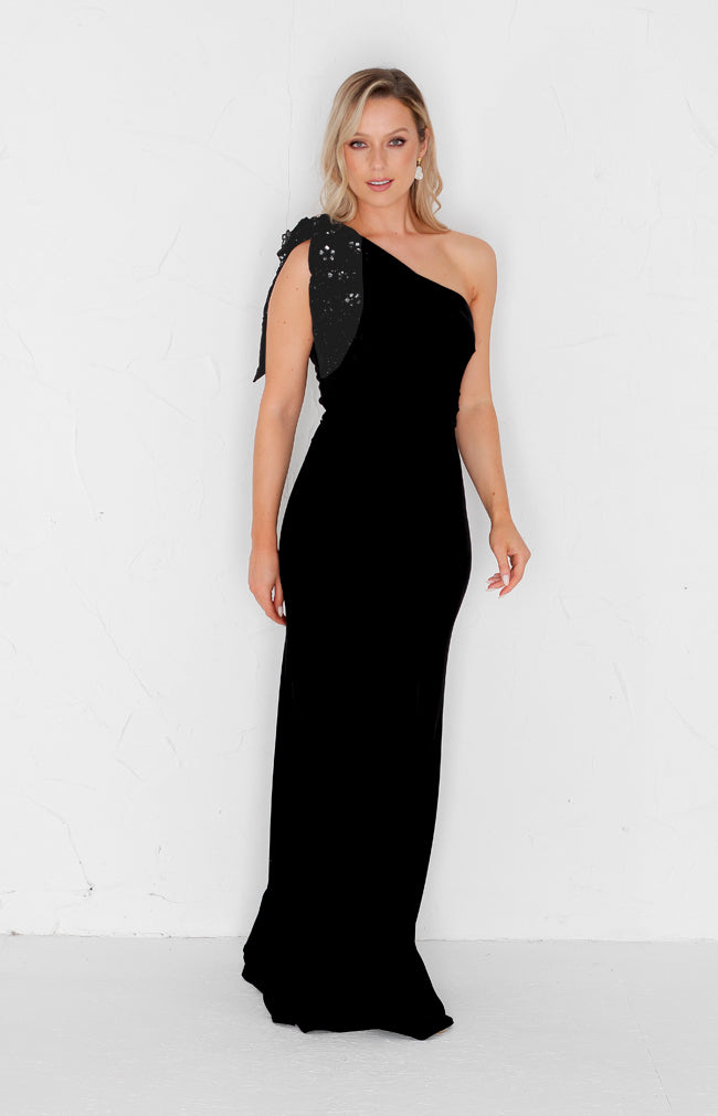 Karina Gown Bow - Black