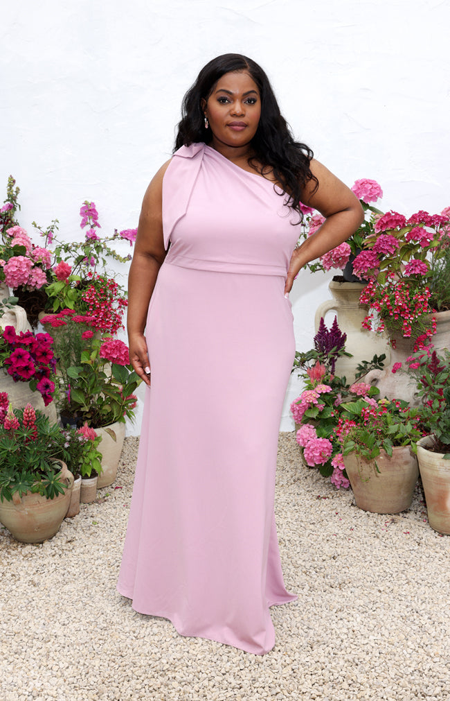 Fleur Crepe Gown - Dusty Rose