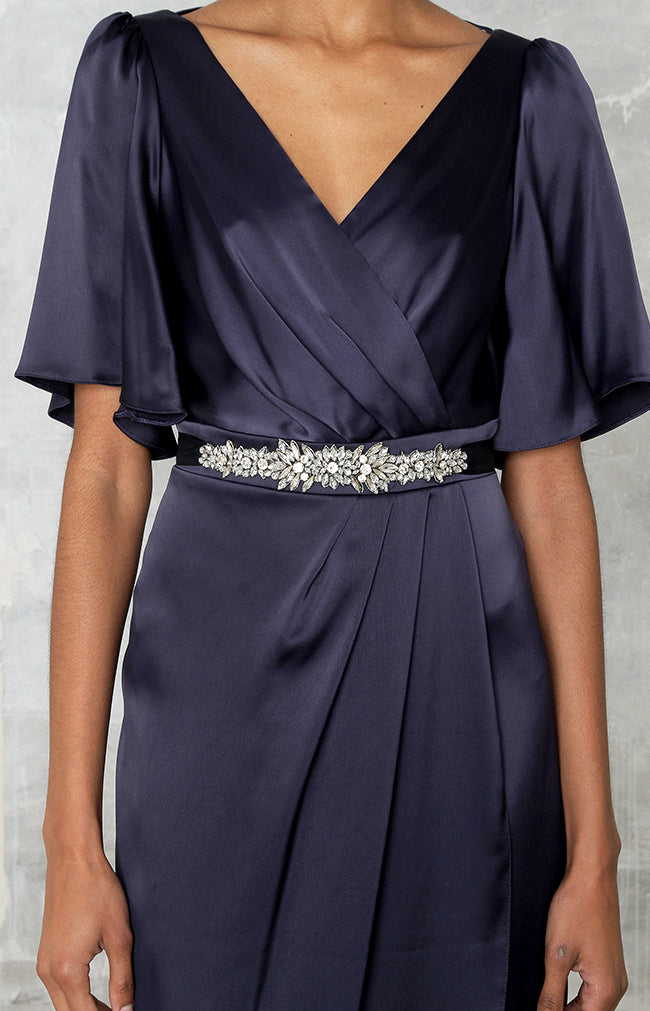 Emaline Beaded Belt - Navy