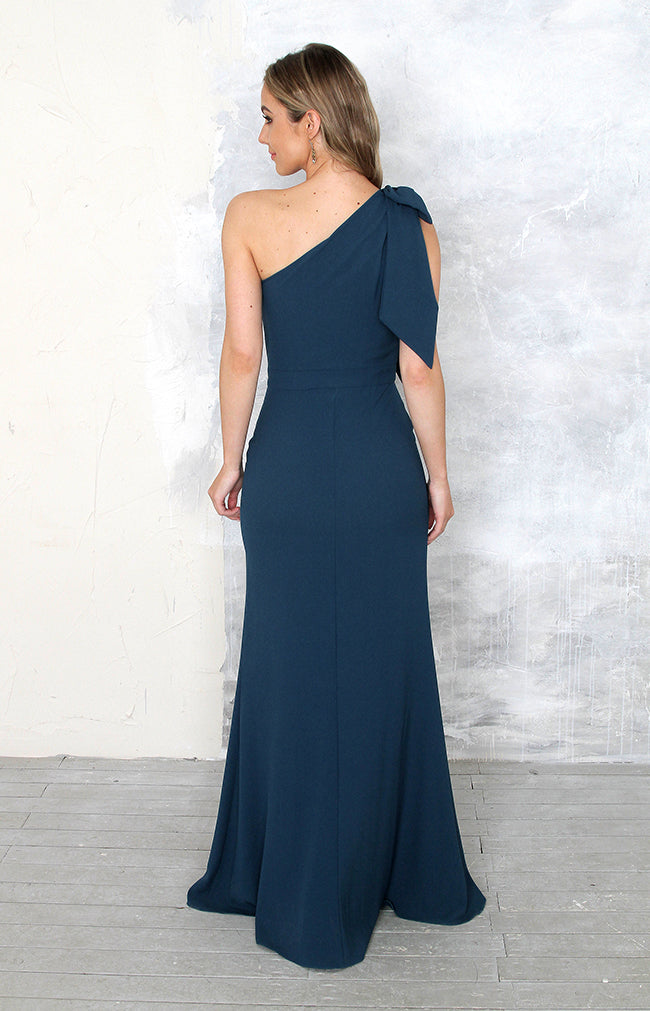 Fleur Crepe Gown - Teal