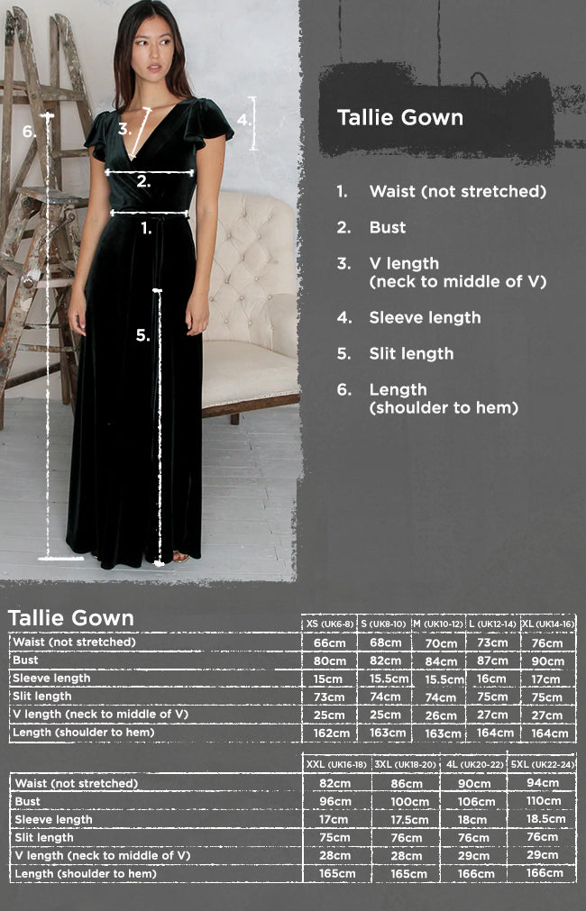 Tallie Velvet Gown - Burgundy